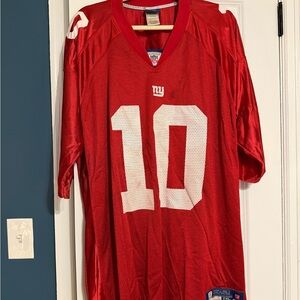 Authentic Eli Manning Reebok Red On-Field Jersey- XXL